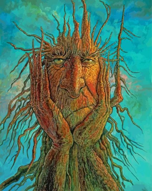 man-Face-tree-paint-by-number