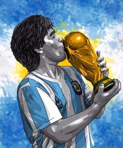 Maradona Argentina Soccer Legend Paint By Numbers