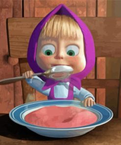 Masha And The Bear Animation Paint By Numbers
