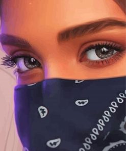 Masked Lady Paint By Numbers