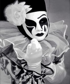 Masquerade Clown Monochrome Paint By Numbers