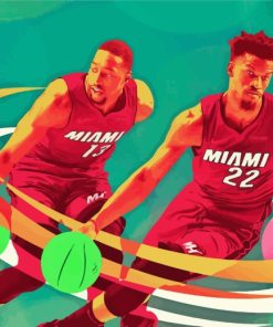 Miami Heat Basketball Paint By Numbers