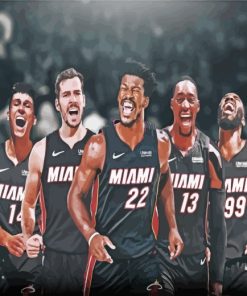 Miami Heat Basketball Paint By Numbers
