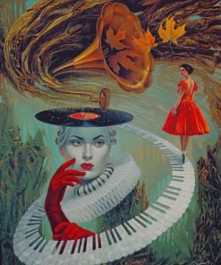 Michael Cheval Piano Collage Paint By Numbers
