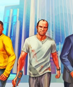 Michael Trevor Franklin GTA 5 Paint By Numbers