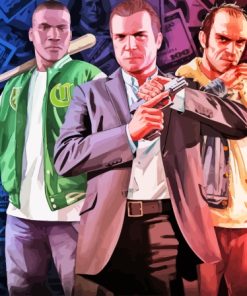 Michael Trevor Franklin GTA 5 Paint By Numbers