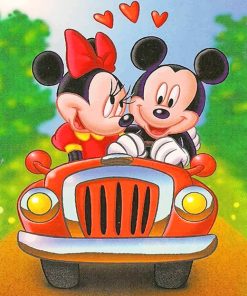 Mickey and Minnie Mouse Cartoon Paint By Numbers