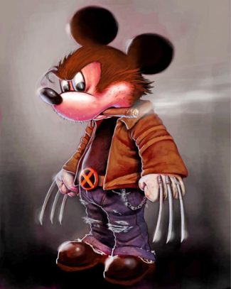 Mickey Mouse Wolverine Paint By Numbers