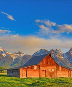 Milton Barn Wyoming Landscape Paint By Numbers