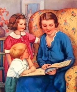 Mom Reading Moments Paint By Numbers