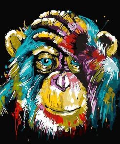 Colorful Monkey Paint By Numbers