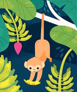 Monkey Fun Illustrations Paint By Numbers