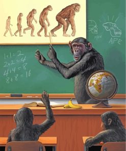Monkey Artful Scene Paint By Numbers