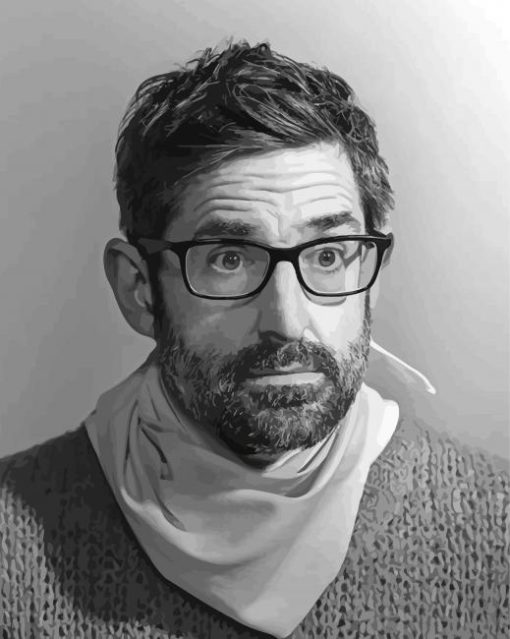 monochrome-Louis-Theroux-paint-by-number