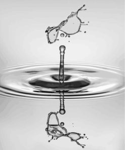 Black and White Water Drop Paint By Numbers