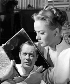 Lady In The Lake Black and White Paint By Numbers