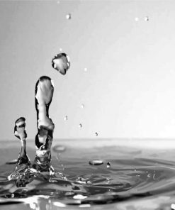 Black and White Water Drop Paint By Numbers