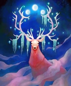Moonlit Stag Paint By Numbers