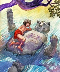 Mowgli and Baloo Jungle Adventure Paint By Numbers