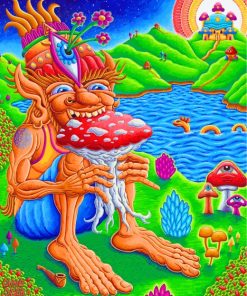 Mushroom Fantasy World Paint By Numbers