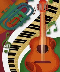 Musical Jazz Scene Paint By Numbers