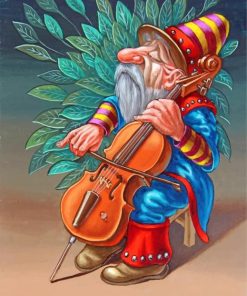 Fantasy Dwarf Cello Paint By Numbers