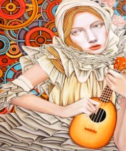 Lady Musician Paint By Numbers