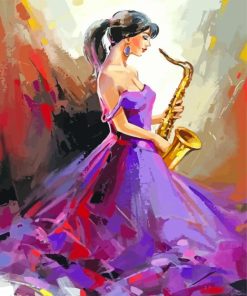 Musician Woman Dress Paint By Numbers
