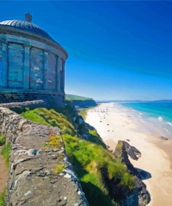 Mussenden Temple Scenic Beach Paint By Numbers