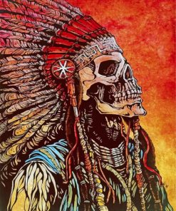 Native American Skeleton Art Paint By Numbers