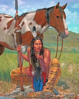 Noble Horses Native Paint By Numbers