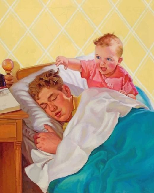 Finalize the Naughty Baby Fun Paint By Numbers artwork