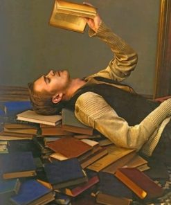 Vintage Reading Man Paint By Numbers
