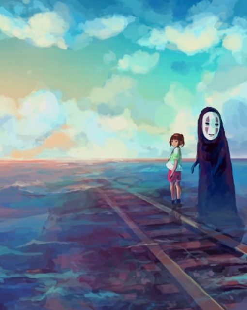 no-face-and-chihiro-paint-by-number