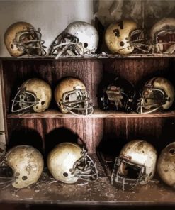 Vintage NFL Helmets Paint By Numbers