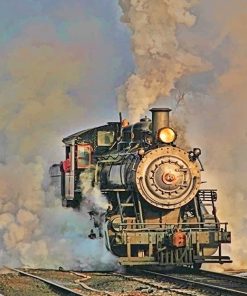 Vintage Steam Train Paint By Numbers