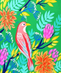 Easy Old World Flycatcher Illustrations Paint By Numbers
