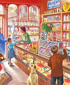 Old-Fashioned Candy Shop Paint By Numbers