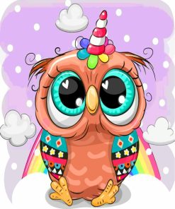 Unicorn Horn Owl Paint By Numbers