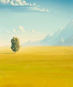 Beautiful Wheat Field Paint By Numbers