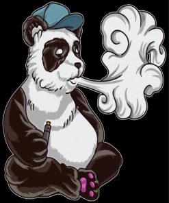 Panda Bear Smoking Art Paint By Numbers
