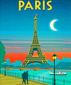 Romantic Eiffel Tower Paint By Numbers