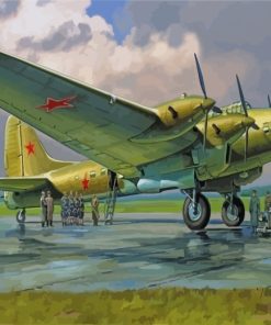 Petlyakov Pe 8 Military Plane Paint By Numbers