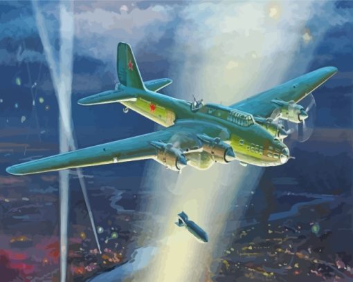 petlyakov-pe-8-Heavy-Bomber-paint-by-numbers