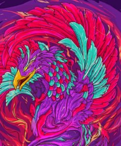 Majestic Phoenix Bird Paint By Numbers