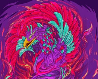 Majestic Phoenix Bird Paint By Numbers