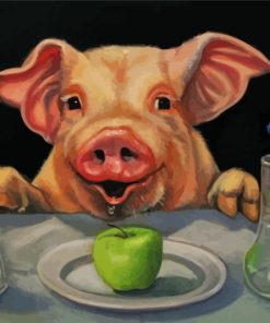 Adorable Pig Meal Prep Paint By Numbers