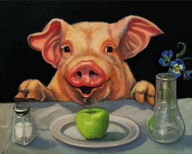 finalizing the Adorable Pig Meal Prep artwork