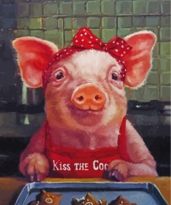 Adorable Pig Cookies Paint By Numbers