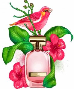 Pink Bird Perfume Inspiration Paint By Numbers